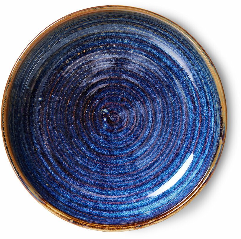 Assiette creuse L Bleu rustique - HKLIVING - The Cool Republic