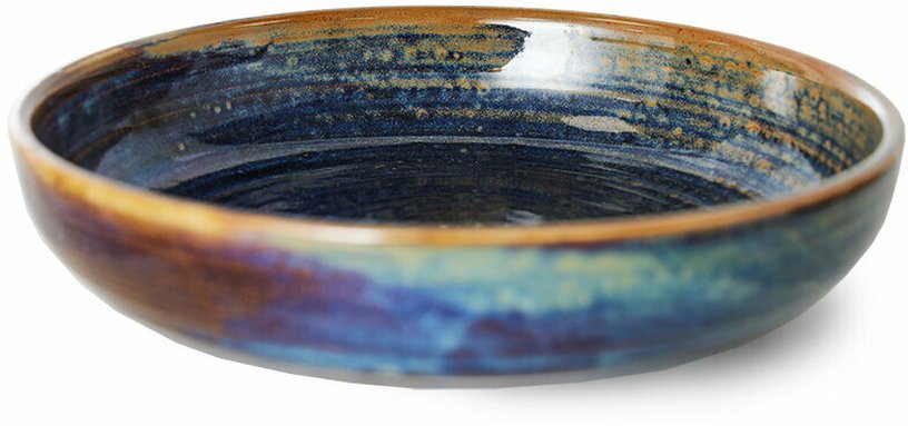 Assiette creuse L Bleu rustique - HKLIVING - The Cool Republic