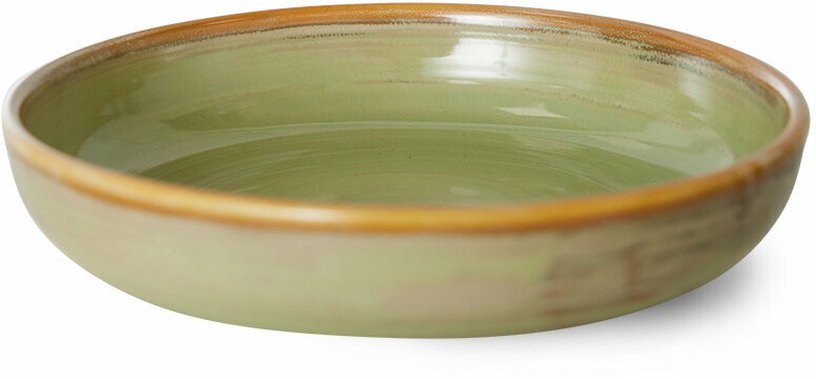 Assiette creuse L Vert mousse - HKLIVING - The Cool Republic