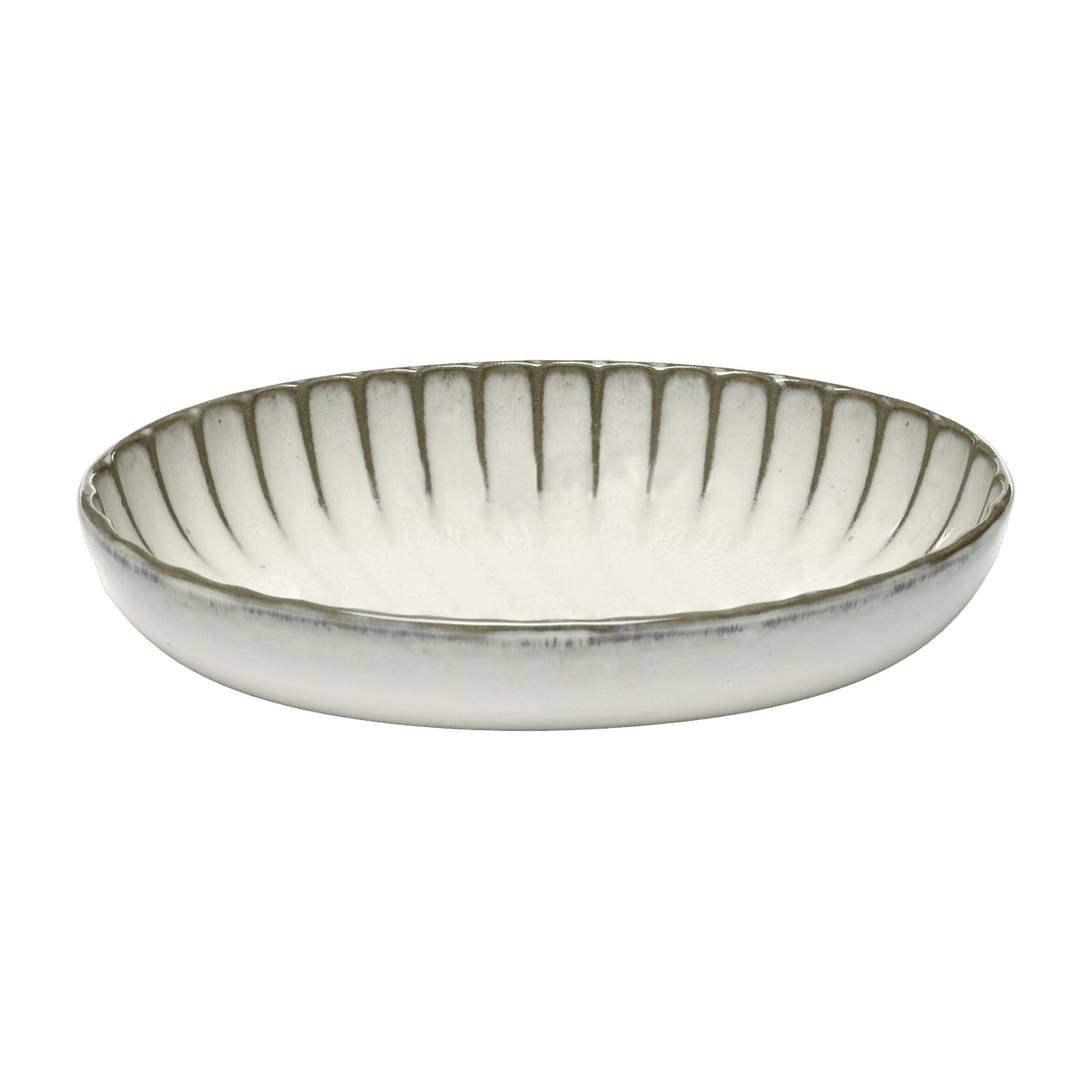 Inku 19 cm oval white stoneware soup plate - Serax - The Cool Republic