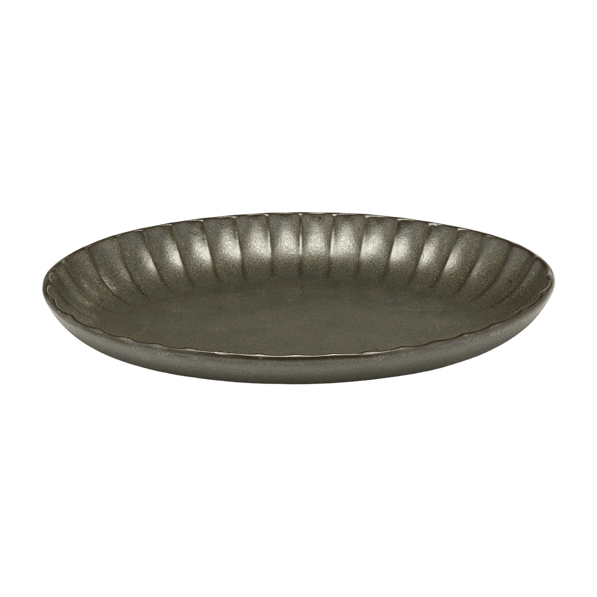 Inku oval stoneware soup plate 22 cm - Serax - The Cool Republic