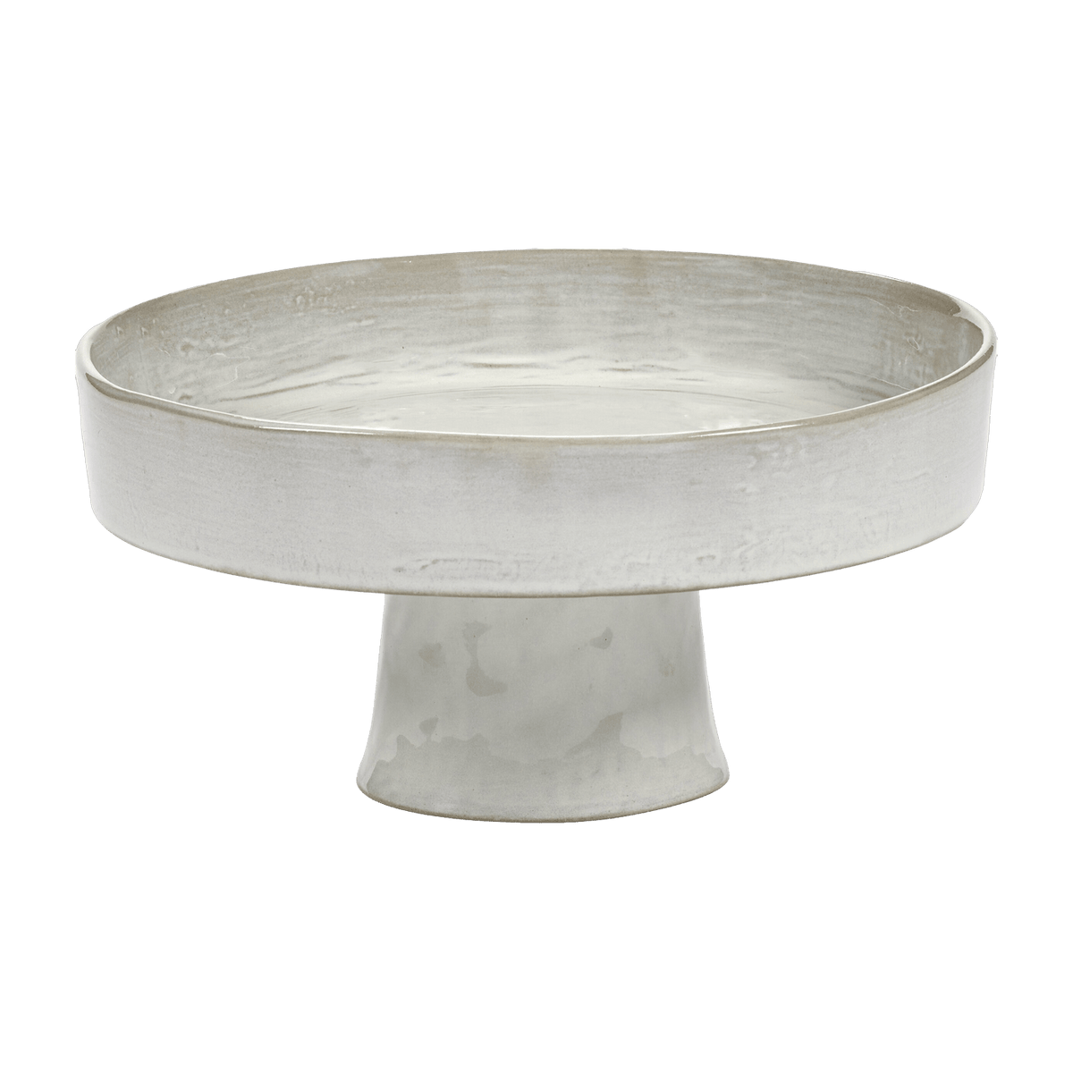 Assiette creuse sur pied blanche cassée 25cm La Mère - Serax - The Cool Republic