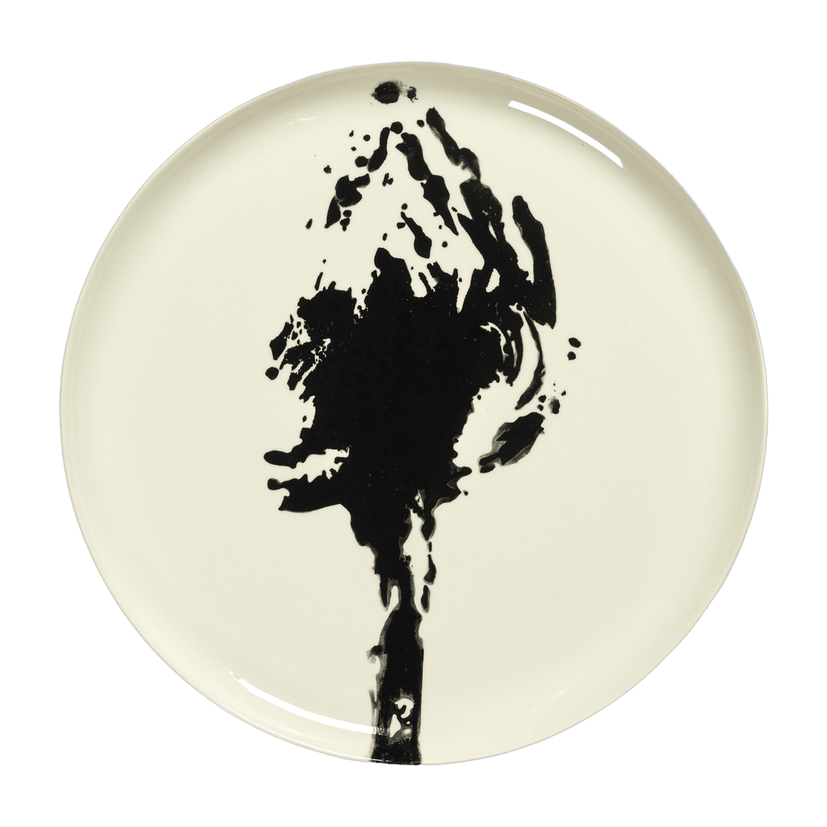Feast white serving plate with black artichoke - Serax - The Cool Republic