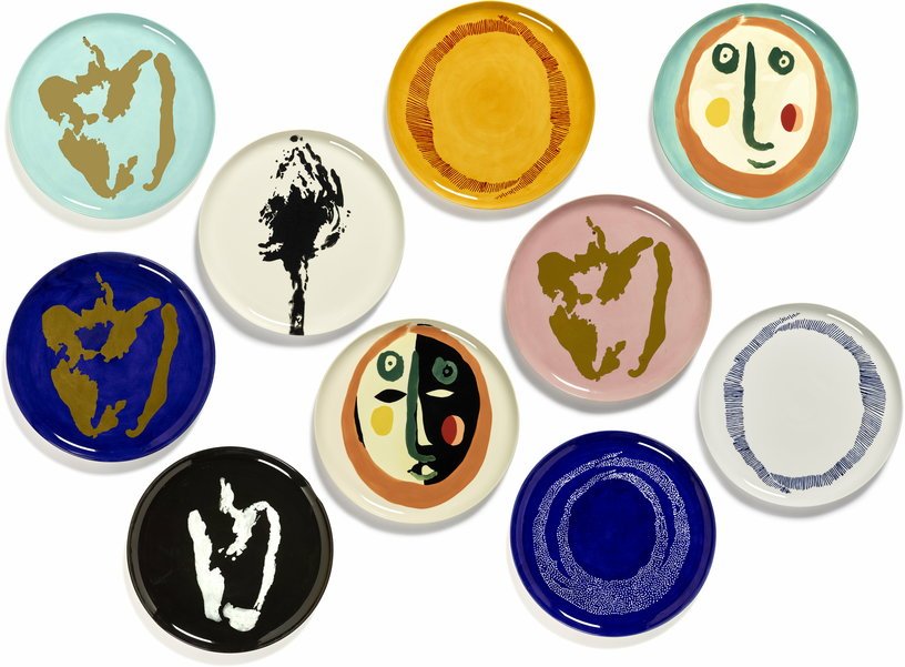 Assiette de service blanche Stripes Feast - Serax - The Cool Republic