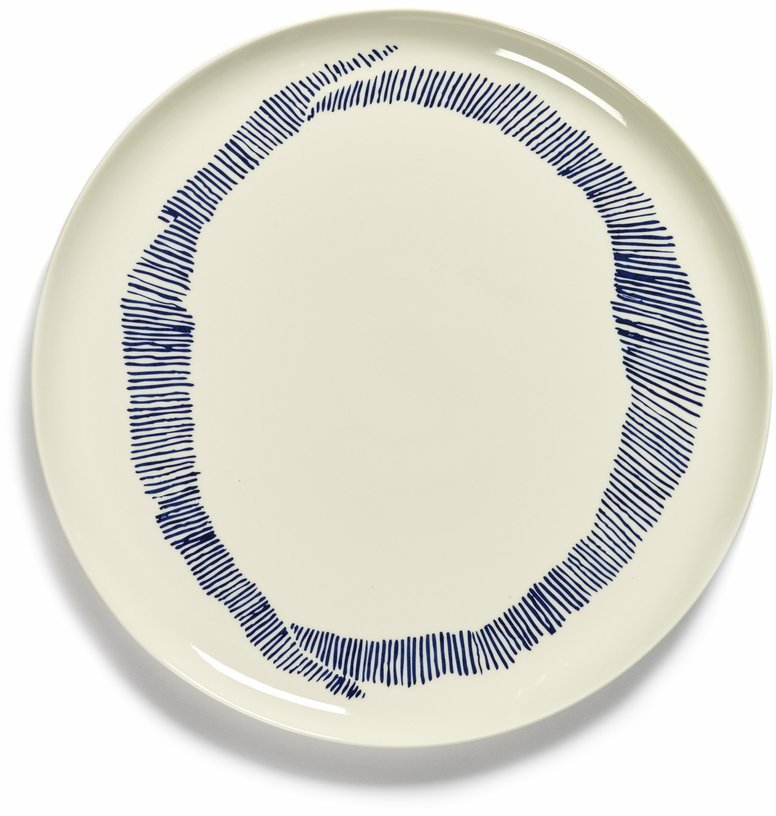Assiette de service blanche Stripes Feast - Serax - The Cool Republic