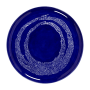 Feast blue serving plate with white pattern - Serax - The Cool Republic