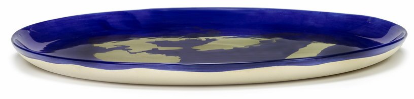 Assiette de service bleu avec poivron or Feast - Serax - The Cool Republic