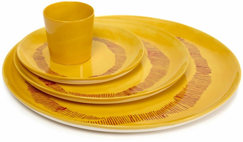 Assiette de service jaune Stripes Feast - Serax - The Cool Republic