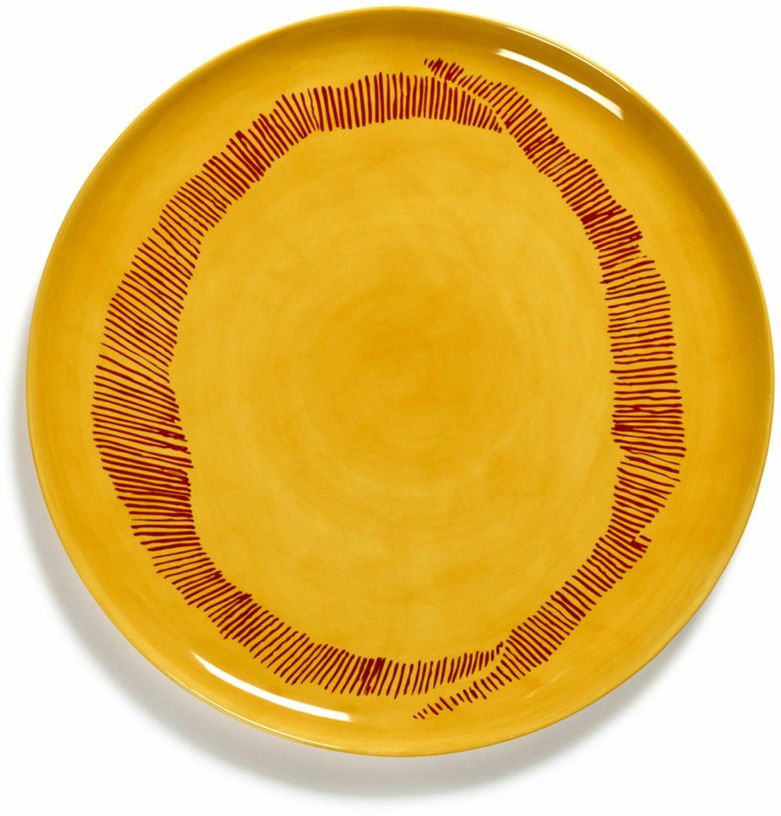 Assiette de service jaune Stripes Feast - Serax - The Cool Republic