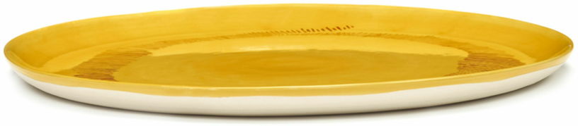 Assiette de service jaune Stripes Feast - Serax - The Cool Republic