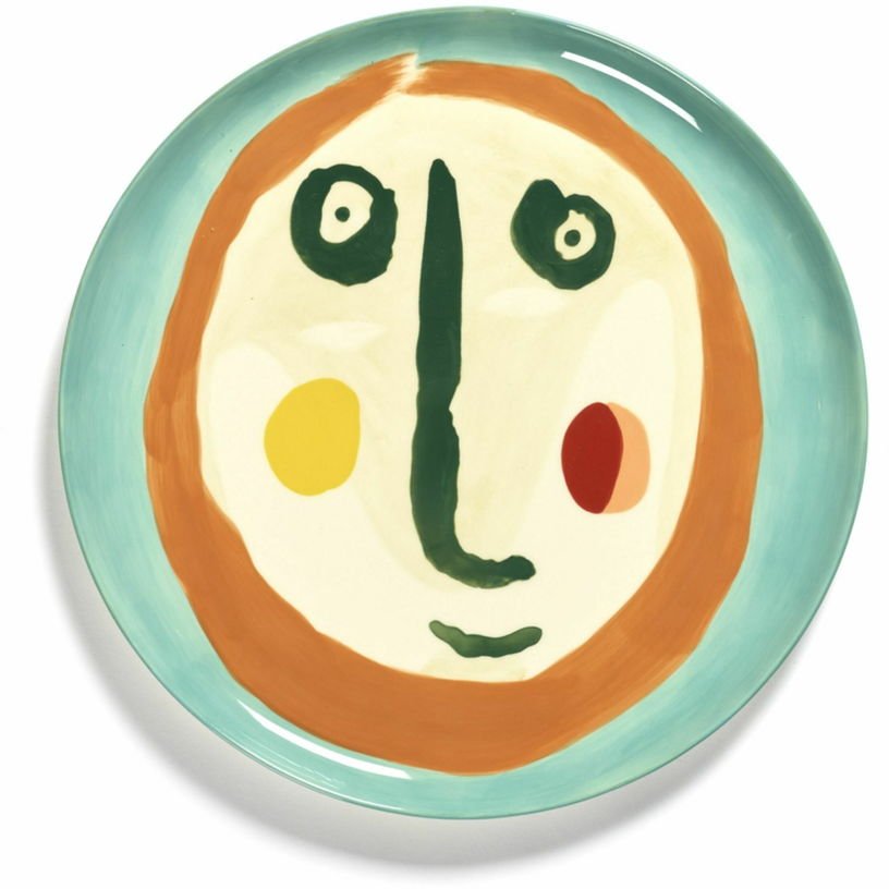 Assiette de service turquoise Face Feast - Serax - The Cool Republic