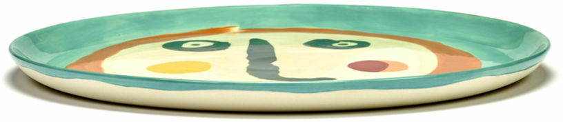 Assiette de service turquoise Face Feast - Serax - The Cool Republic