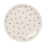 Assiette en grès blanc cassé et rouge 20cm Amor - Broste Copenhagen