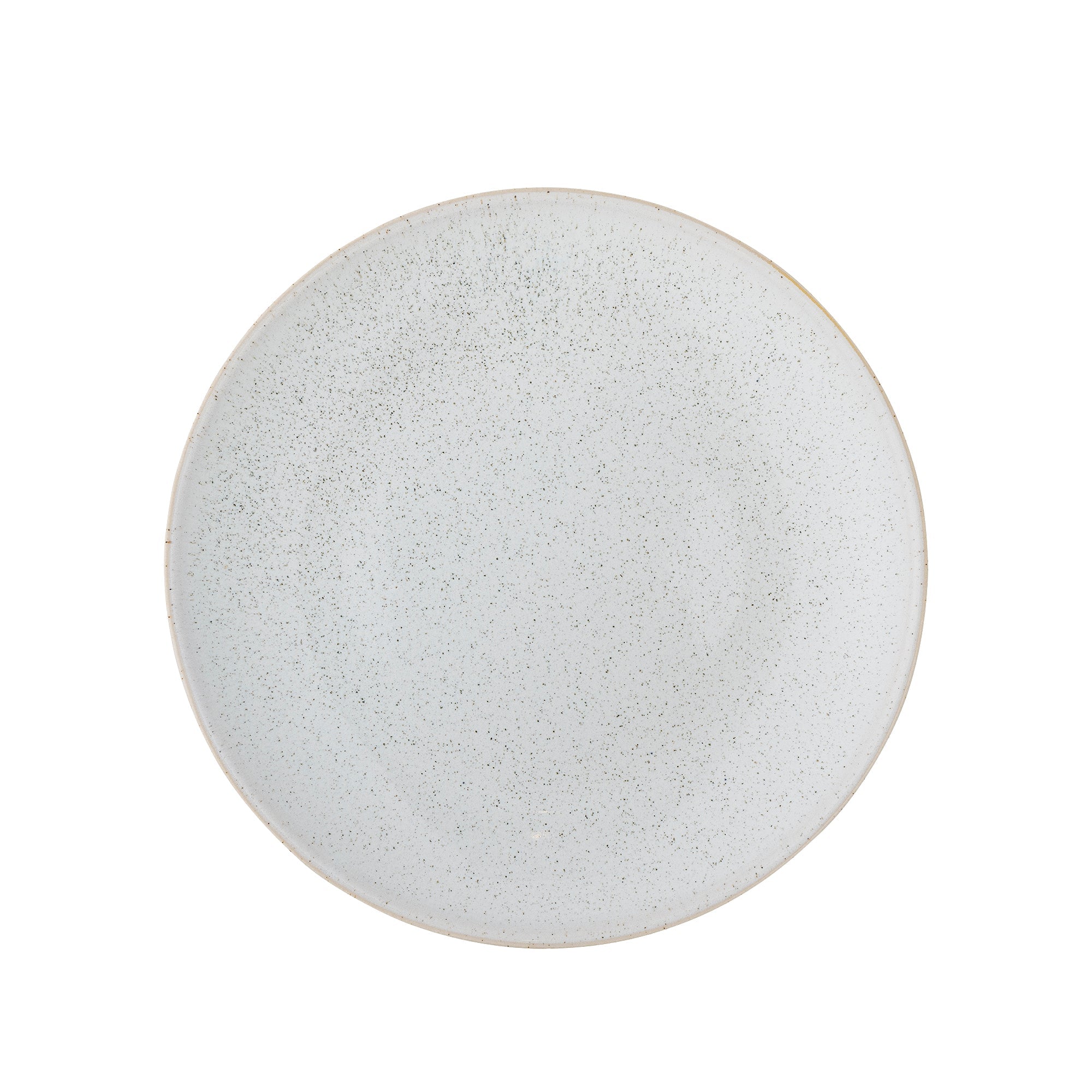 Assiette en grès blanc D22xH3 cm Addison - Bloomingville - The Cool Republic