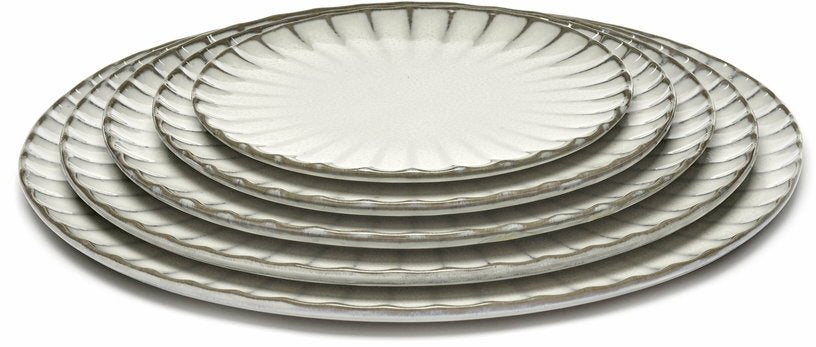 Assiette en grès blanche 24 cm Inku - Serax - The Cool Republic