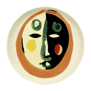 Assiette en grès orange 22,5 cm Face Feast - Serax - The Cool Republic