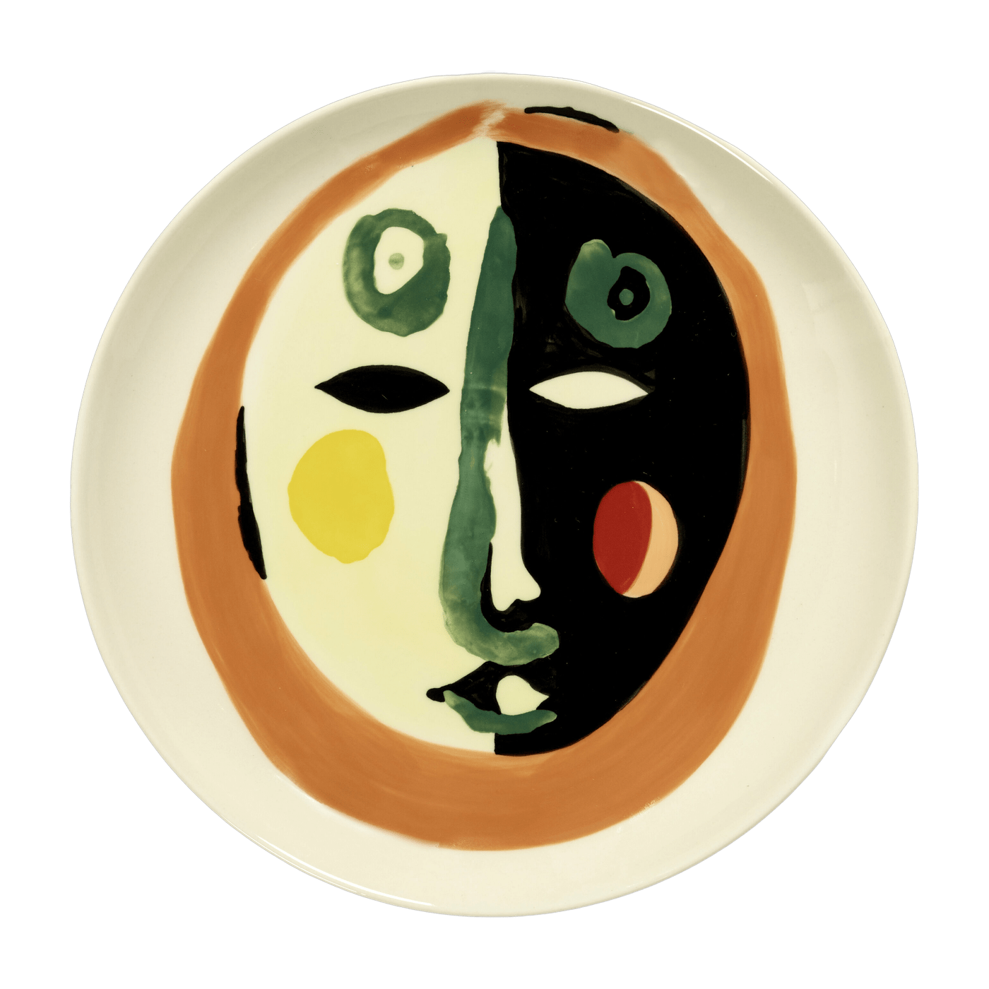 Assiette en grès orange 22,5 cm Face Feast - Serax - The Cool Republic