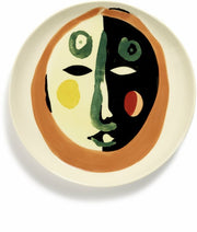 Assiette en grès orange 22,5 cm Face Feast - Serax - The Cool Republic
