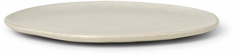 Assiette en porcelaine blanc cassé 27 cm Flow - Ferm Living - The Cool Republic