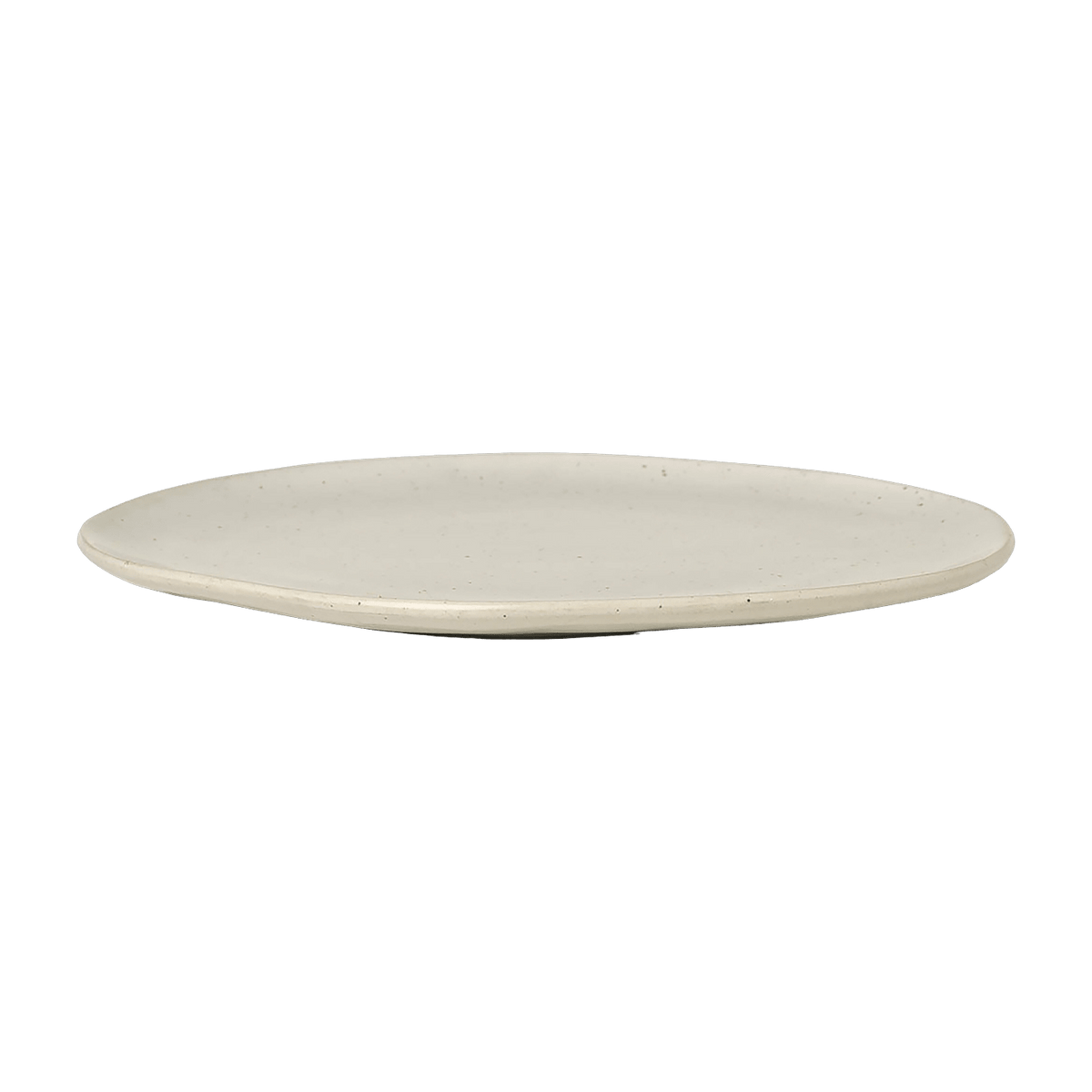 Assiette en porcelaine blanc cassé 27 cm Flow - Ferm Living - The Cool Republic