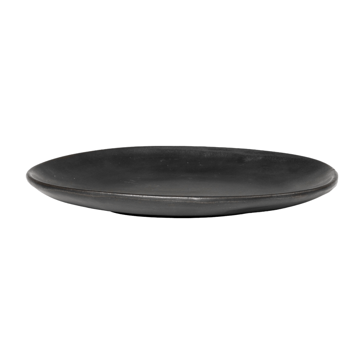 Assiette en porcelaine noire 15 cm Flow - The Cool Republic