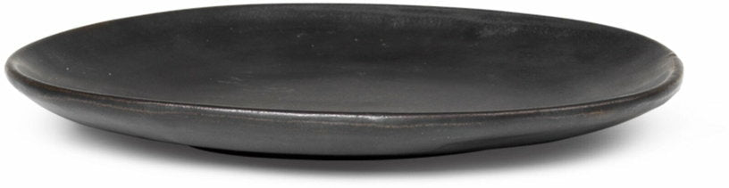Assiette en porcelaine noire 15 cm Flow - The Cool Republic