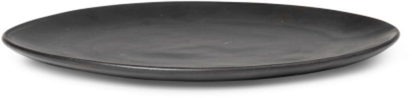Assiette en porcelaine noire 22 cm Flow - Ferm Living - The Cool Republic