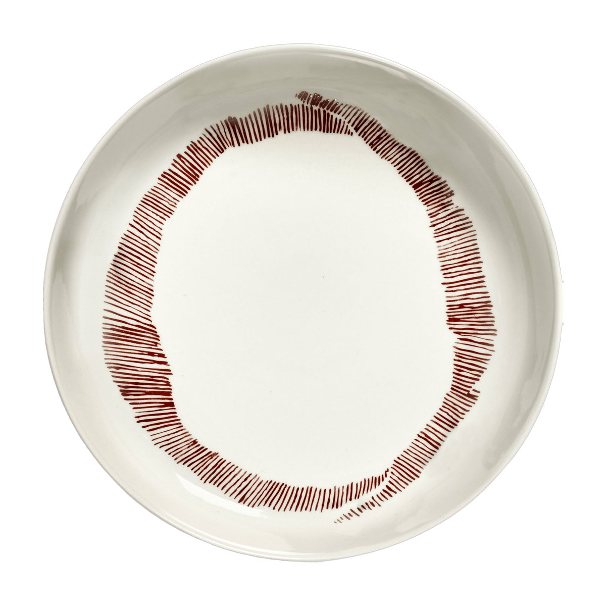 Assiette haute blanc avec motif rouge Feast - Serax - The Cool Republic