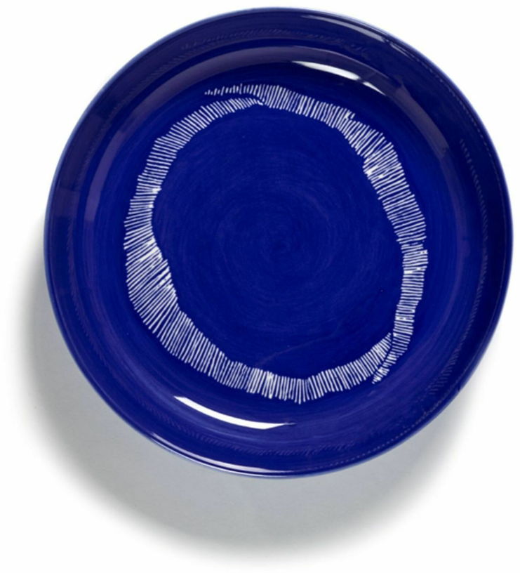 Assiette haute bleue 22 cm Stripes Feast - Serax - The Cool Republic