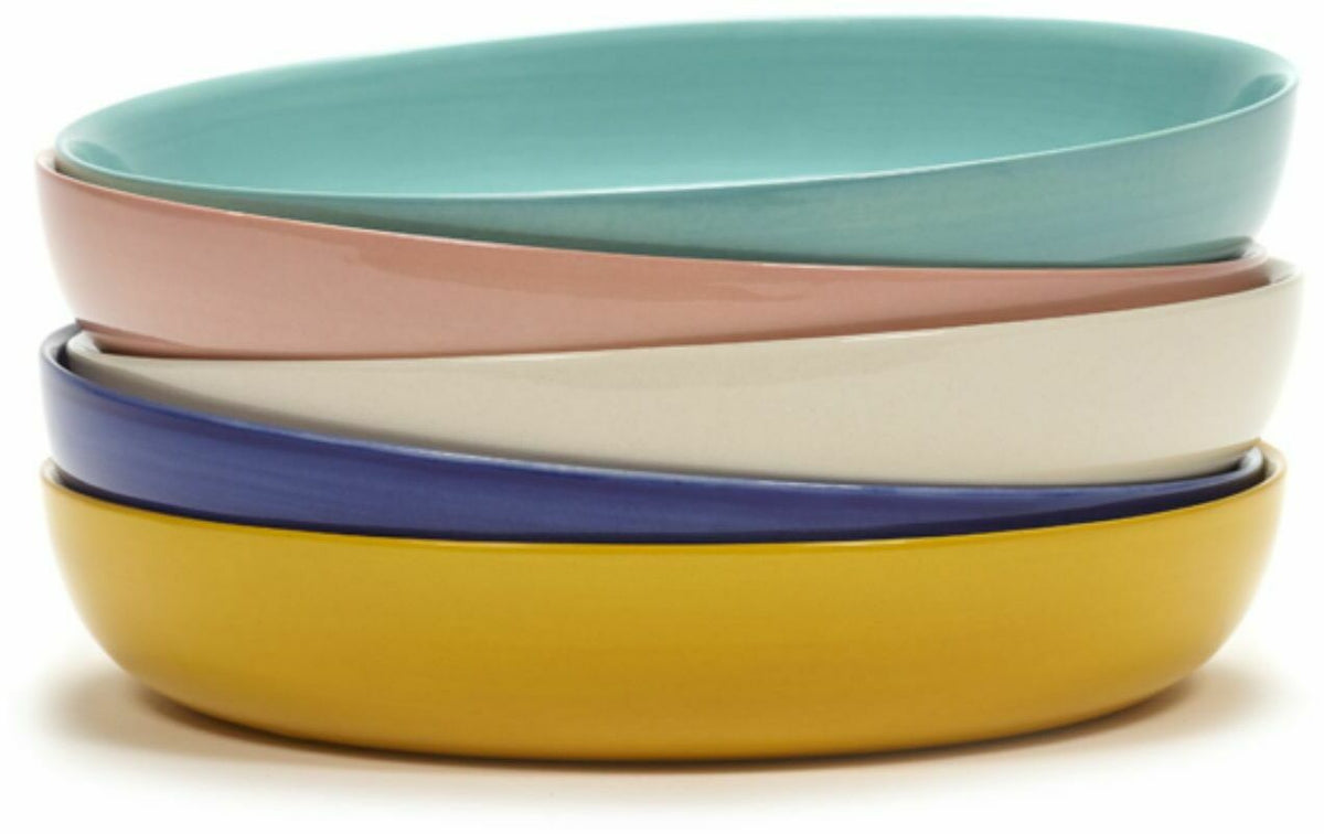 Assiette haute bleue Artichaut 22 cm Feast - Serax - The Cool Republic