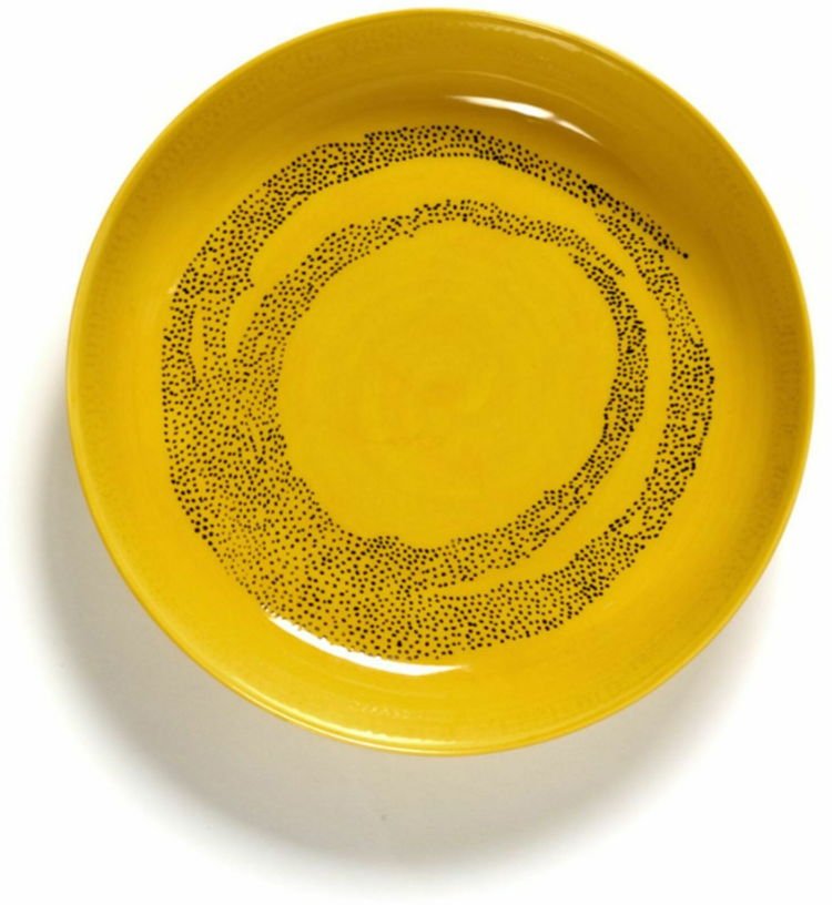 Assiette haute jaune Dots 22 cm Feast - Serax - The Cool Republic