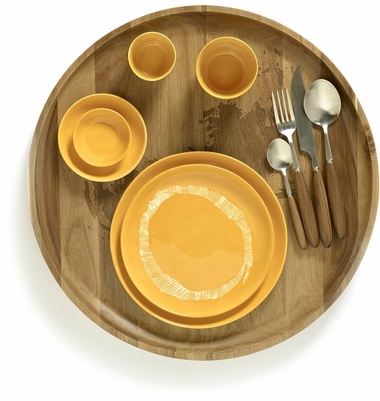 Assiette jaune 19 cm Stripes Feast - Serax - The Cool Republic