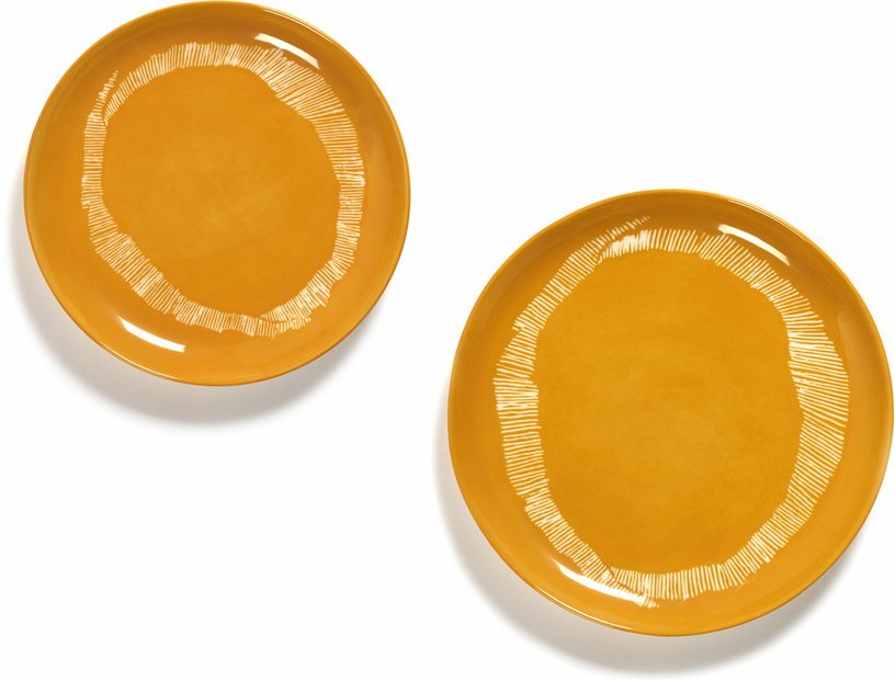 Assiette jaune 19 cm Stripes Feast - Serax - The Cool Republic