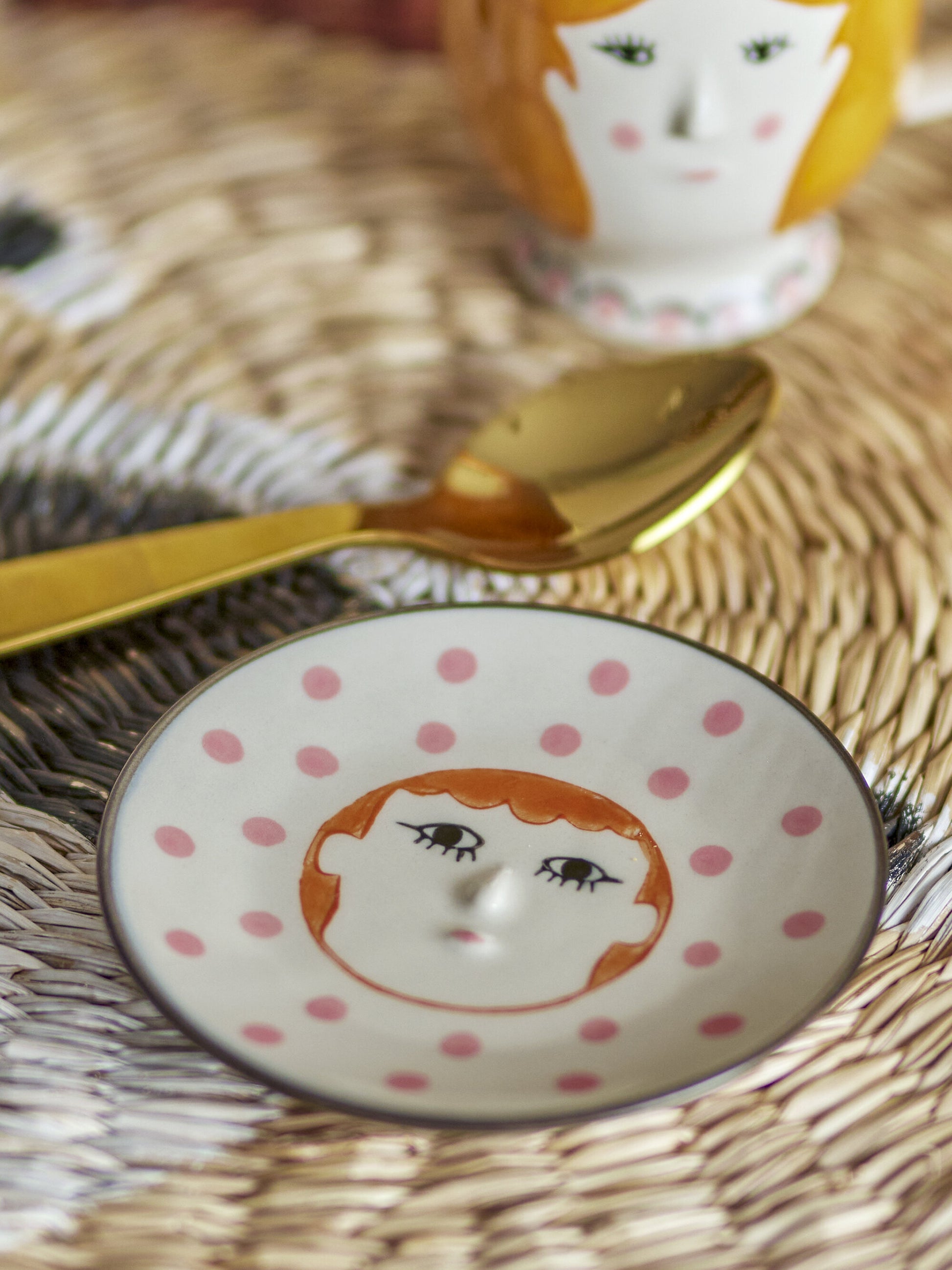 Assiette Jaya Grès Orange - Bloomingville Mini