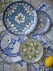 Assiette Karlie Grès bleu - Bloomingville