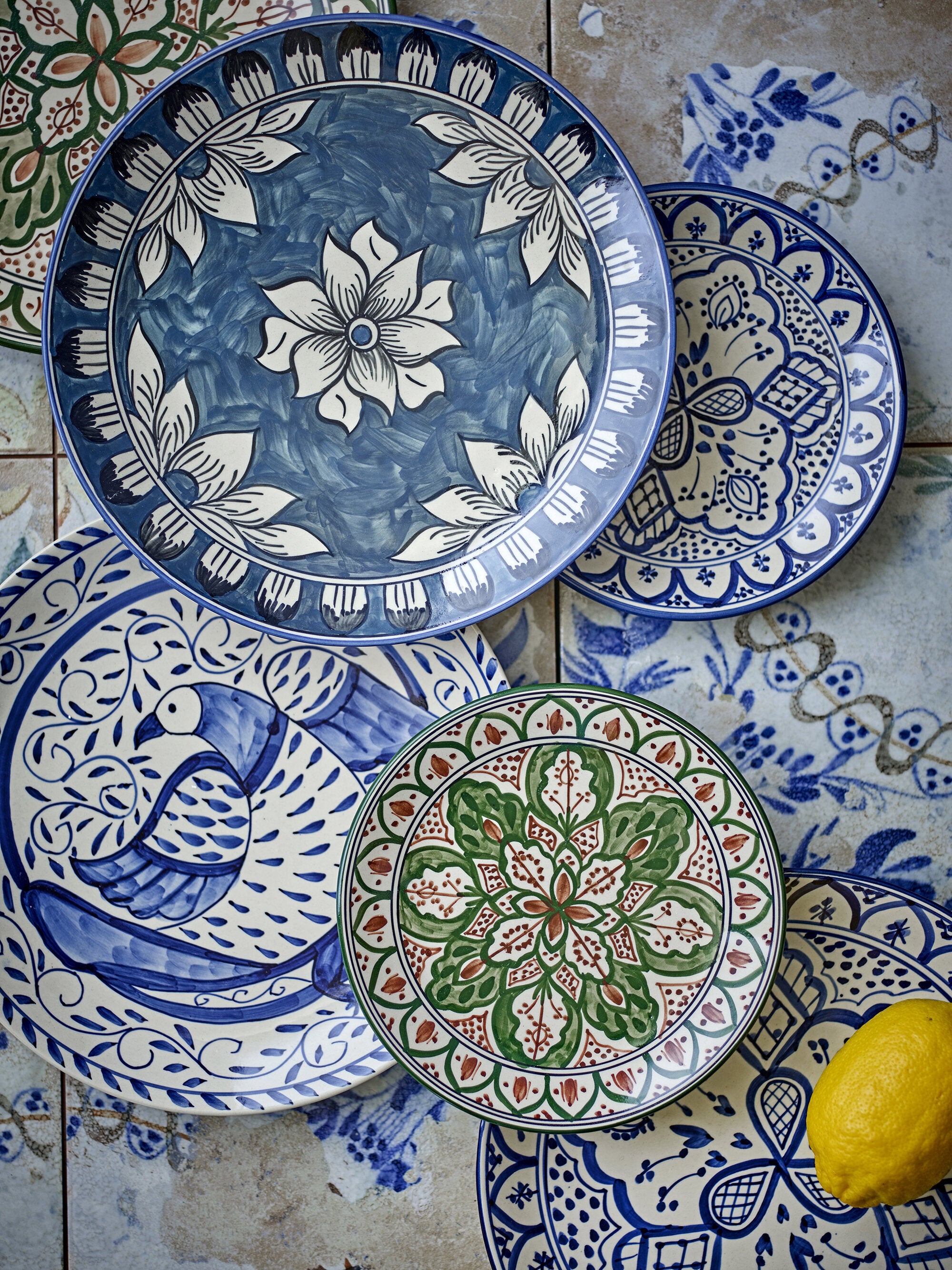 Assiette Karlie Grès bleu - Bloomingville