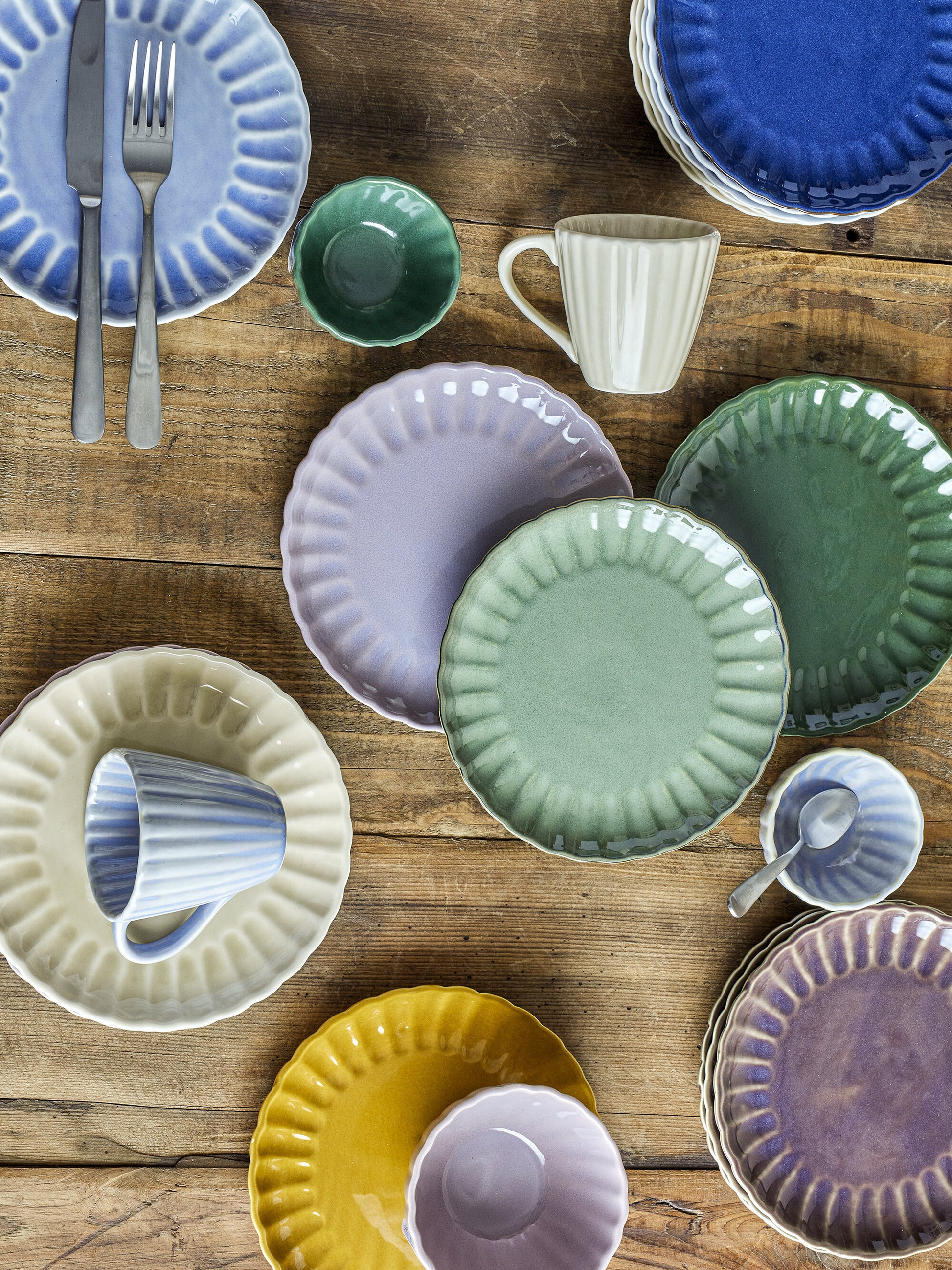 Assiette Latina Grès Bleu - Bloomingville