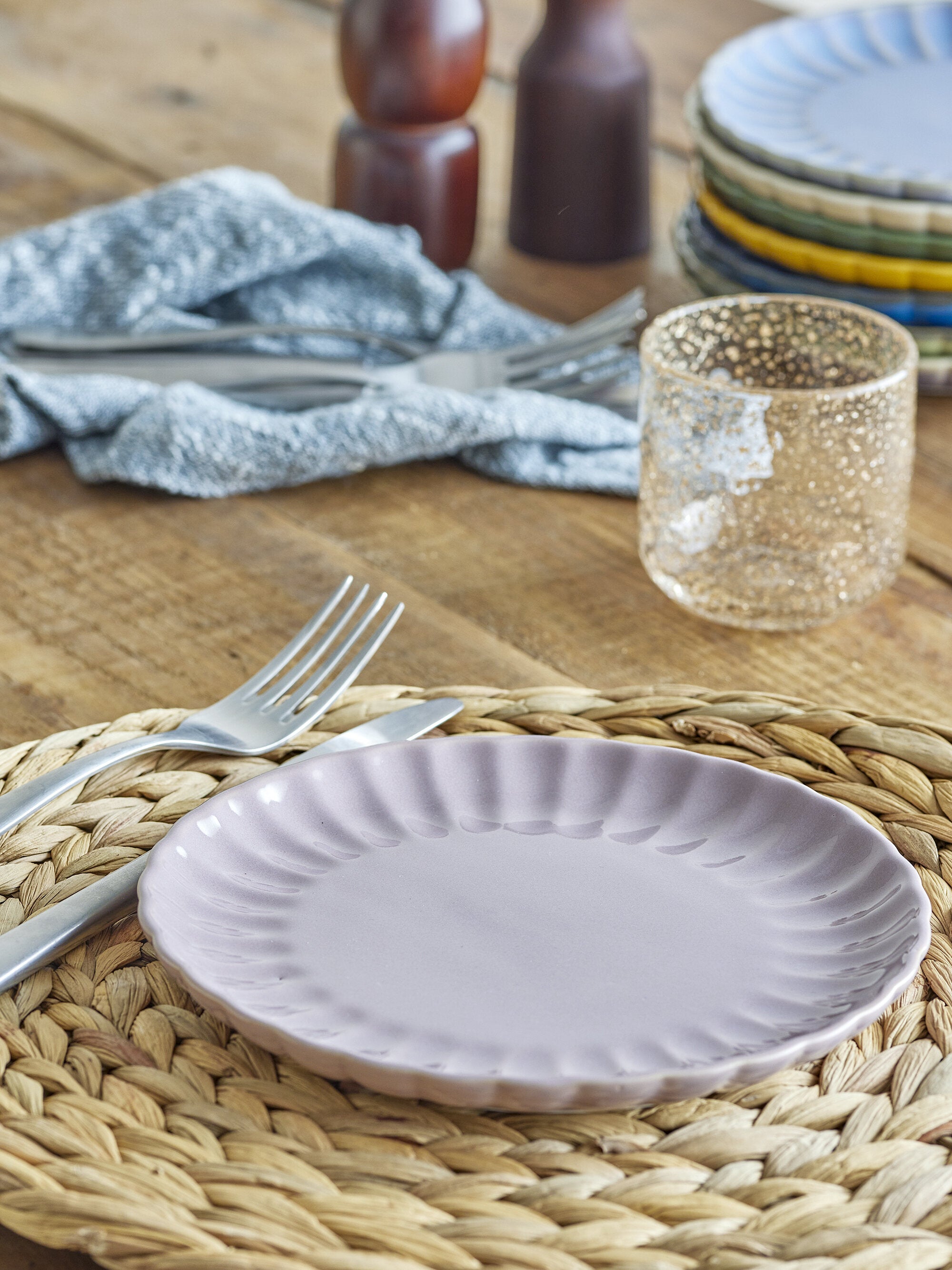 Assiette Latina Grès Rose - Bloomingville