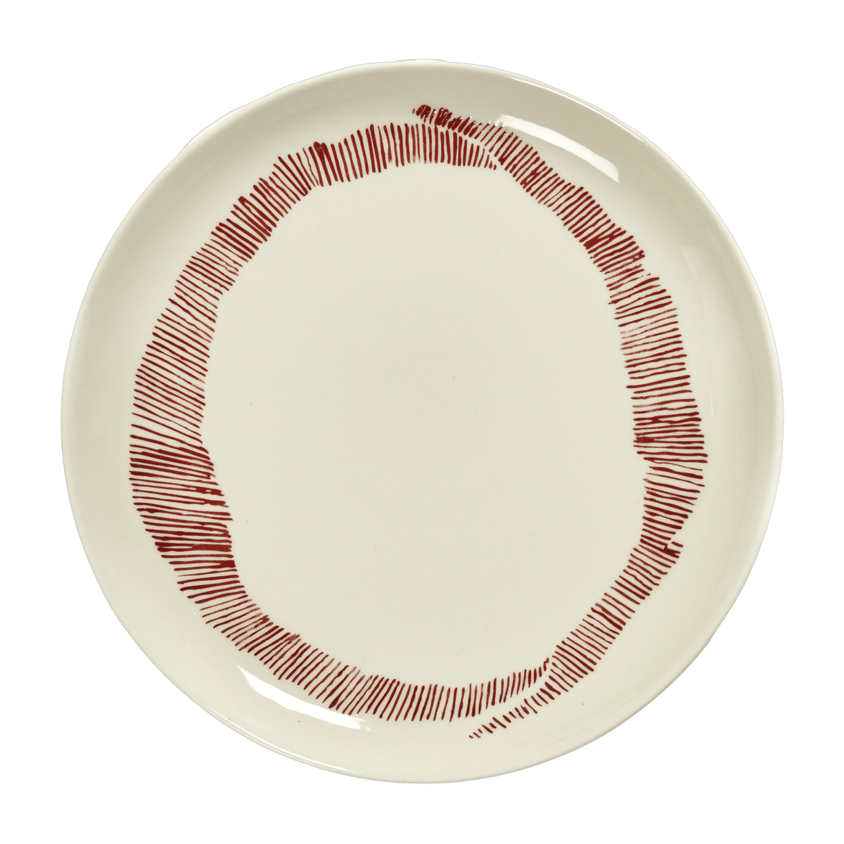 Assiette M blanc avec motif rouge Feast - Serax - The Cool Republic