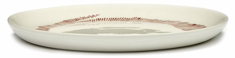 Assiette M blanc avec motif rouge Feast - Serax - The Cool Republic