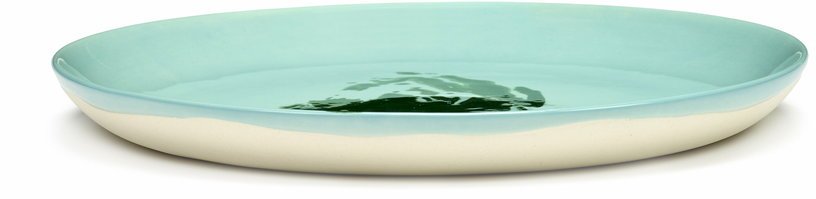 Assiette M bleu avec artichaut vert Feast - Serax - The Cool Republic