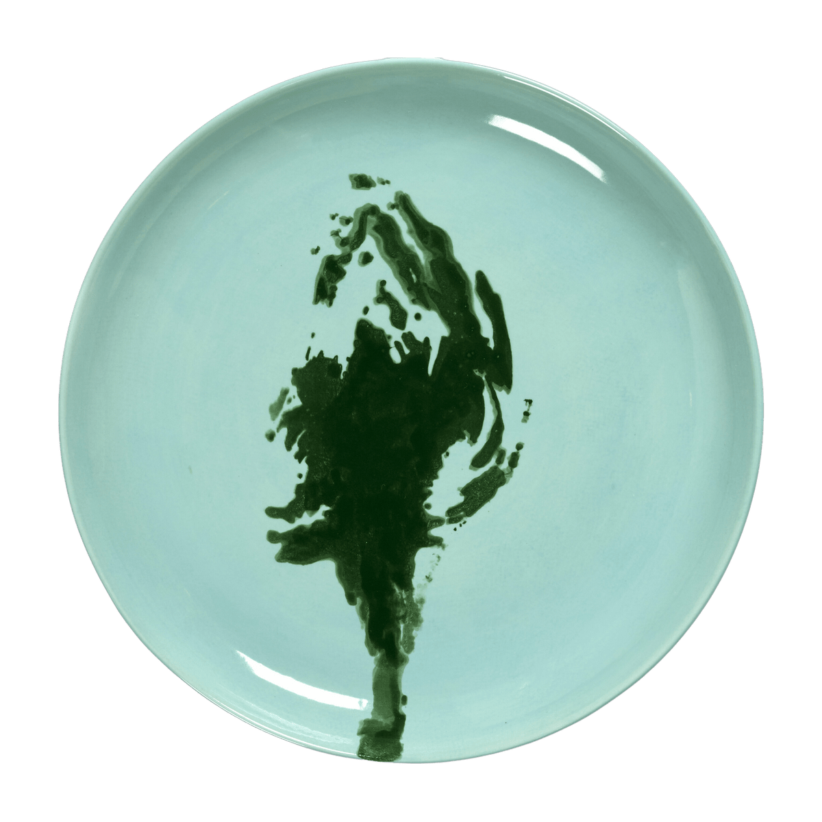 Assiette M bleu avec artichaut vert Feast - Serax - The Cool Republic