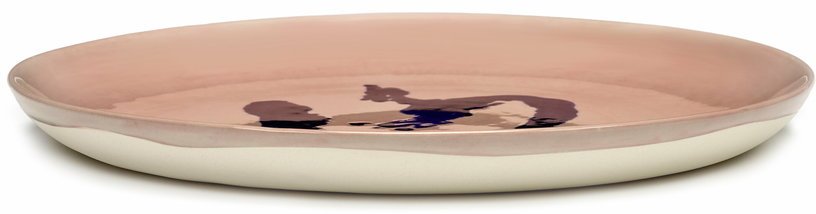 Assiette M rose avec poivron bleu Feast - Serax - The Cool Republic