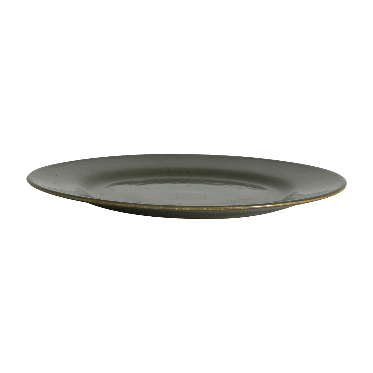 Assiette plate 20,5 cm en céramique vert foncé Grawa - Nordal - The Cool Republic