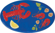 Assiette plate bleu motif homard De la mer - &Klevering - The Cool Republic