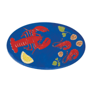Assiette plate bleu motif homard De la mer - &Klevering - The Cool Republic