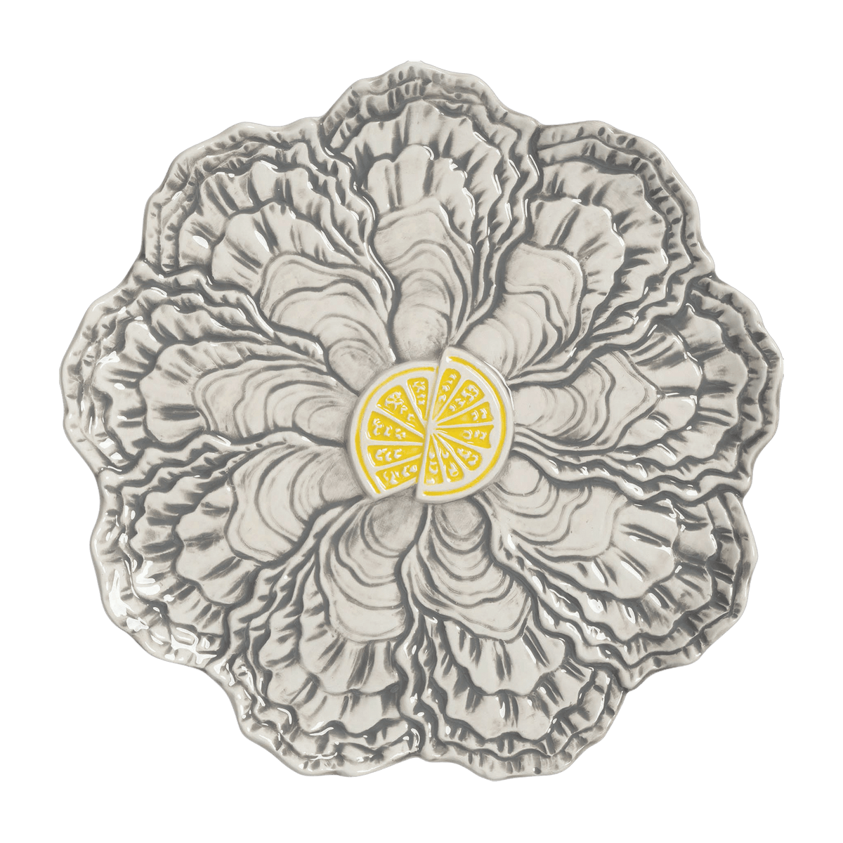 Assiette plate en dolomite gris Oyster - &Klevering - The Cool Republic