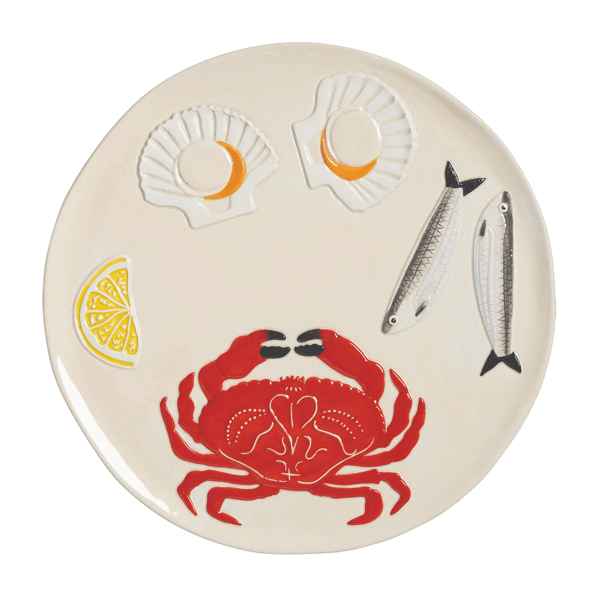 Assiette plate motif crabe De la mer - &Klevering - The Cool Republic