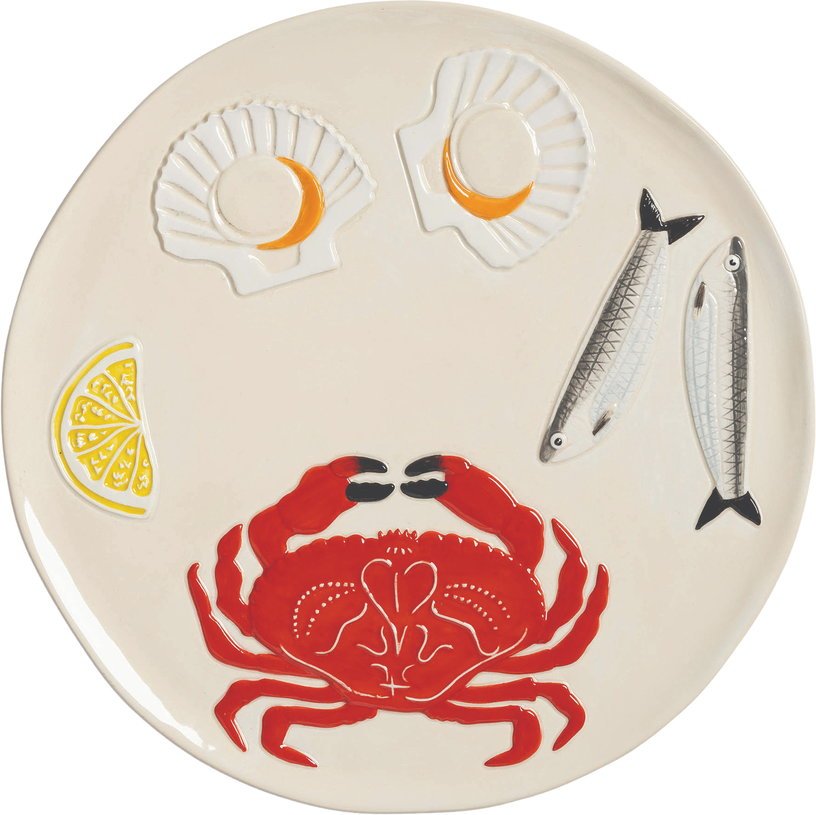Assiette plate motif crabe De la mer - &Klevering - The Cool Republic