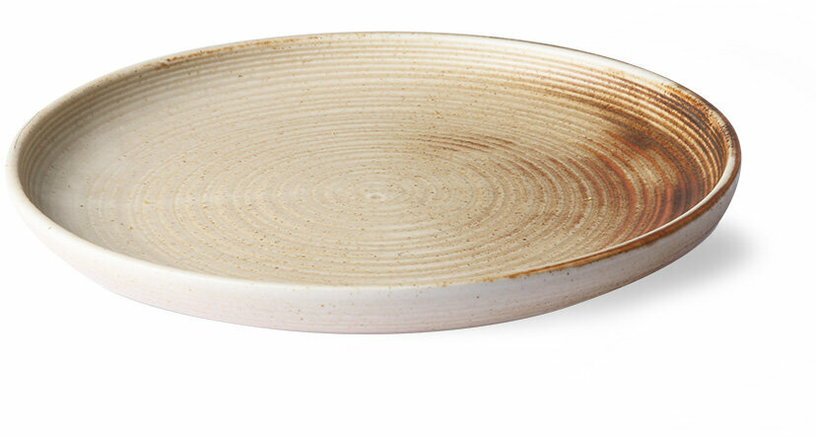 Assiette plate Rustic Cream/Brown - HKLIVING - The Cool Republic